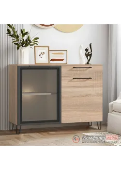 Комод бар Комфорт Flex 1200 мм из ДСП Дуб сонома для посуды