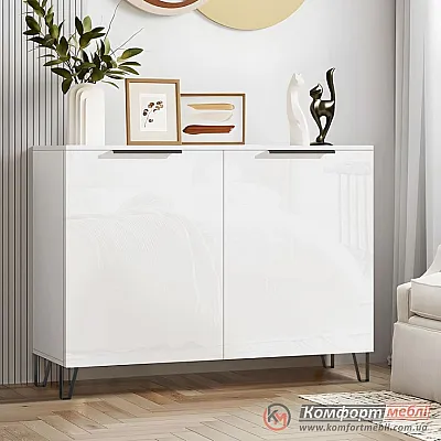 Комод в наявності Комфорт Флекс 1.2 м ДСП фасад Білий в вітальню-0
