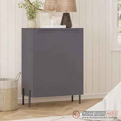 Тумба з 1 дверима Комфорт Flex 0.5 м МДФ фасад Графіт для взуття-0