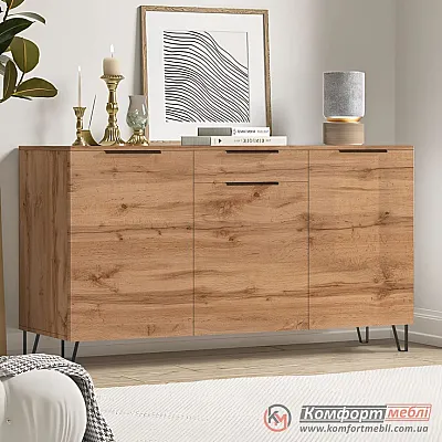 Комод лофт Комфорт Flex 1,5 м з ДСП фасадами Дуб крафт золотий в спальню-0