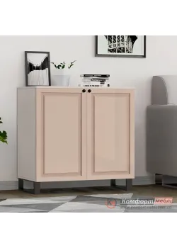 Комод с дверцей Комфорт Flex 0 8 метра МДФ фасад Капучино для обуви