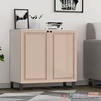 Комод з дверками Комфорт Flex 0 8 метра МДФ фасад Капучино для взуття-0