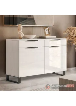 Комод-органайзер Комфорт Флекс 100 см с ДСП фасадами Дуб беленый в прихожую