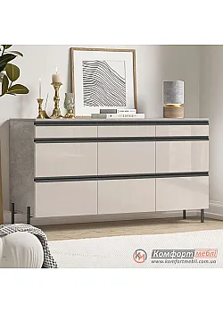 Бежевый комод Комфорт Flex 1 5 метра ДСП фасад Кашемир в спальню