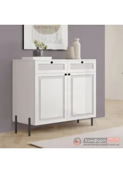 Комод-тумба Комфорт Флекс 0,8 метра из крашеного МДФ Белая для обуви