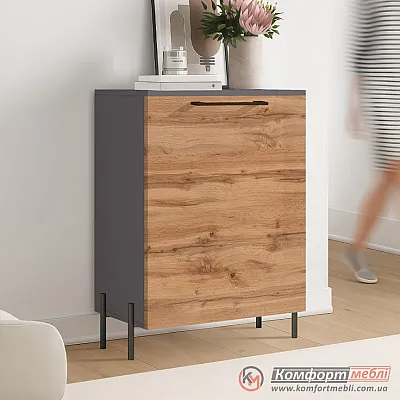 Тумба-органайзер Комфорт Флекс 600 мм ДСП фасад Дуб аппалачі для взуття-0