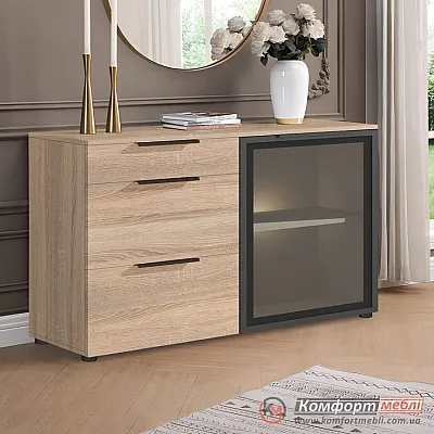 Комод-сервант Комфорт Флекс 1 метр ДСП фасад Дуб натуральний в зал-0