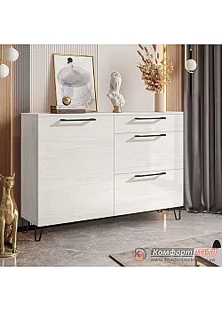 Комод для вещей Комфорт Flex 1200 мм ДСП фасад Дуб беленый в спальню