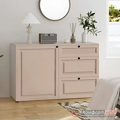 Комод прованс Комфорт Flex 120 см МДФ фасад Капучино в прихожу-0