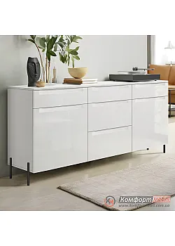 Большая тумба Комфорт Флекс 1500 мм с МДФ фасадами Белая в прихожую