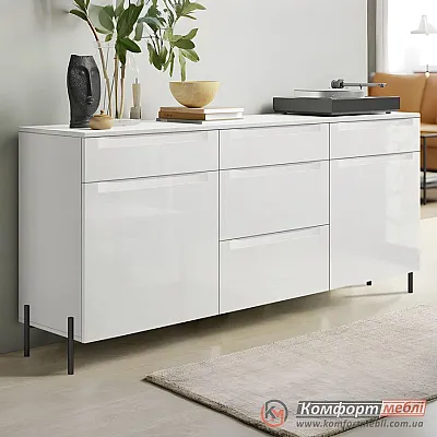 Велика тумба Комфорт Флекс 1500 мм з МДФ фасадами Біла в прихожу-0