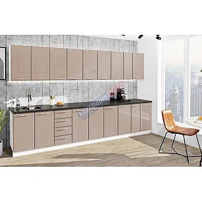 Готова кухня Комфорт Хай-тек 3,5 м Медовий-0