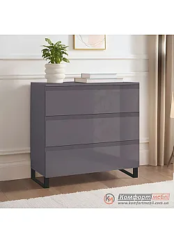 Комод альфа ручка Комфорт Флекс 0,8 м МДФ фасад Графит в спальню