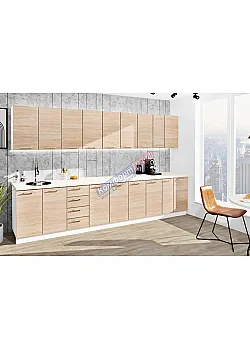 Готова кухня Комфорт Еко 3.5 метра пряма Дуб натуральний