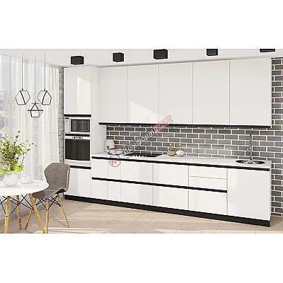 Готова кухня Комфорт Тренд 3600мм Білого кольору-0