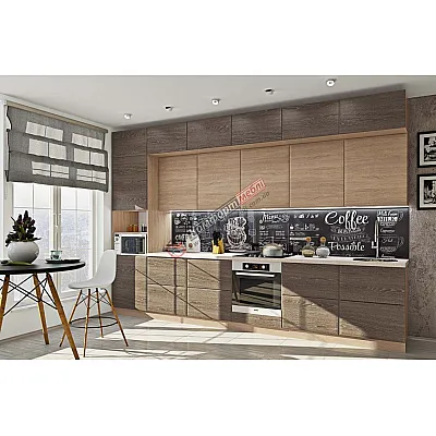 Готова кухня Комфорт Хай-тек 3.6м Дуб натуральний, Дуб сонома трюфель-0