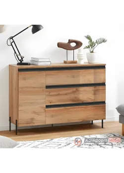 Комод на ножках Комфорт Флекс 1200 мм из ДСП Дуб золотой в спальню