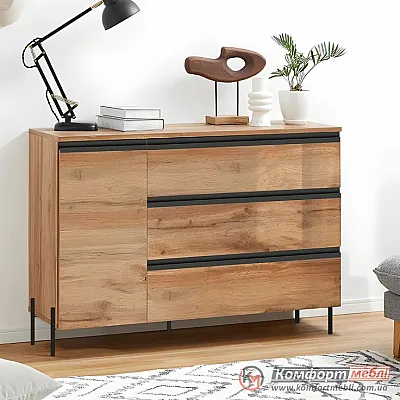 Комод на ніжках Комфорт Флекс 1200 мм з ДСП Дуб золотий в спальню-0