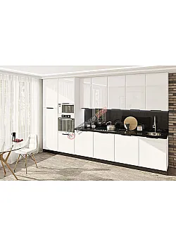 Готова кухня Комфорт Хай-тек 3,6м Білого кольору