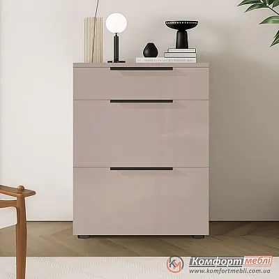 Тумба зі складу Комфорт Флекс 0 6 м з ДСП фасадами Тоффі для прінтера-0