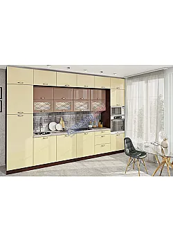 Готова кухня Комфорт Хай-тек 3,6м Ваніль, Лате