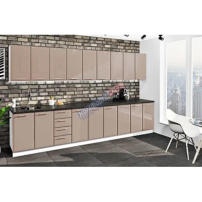 Готова кухня Комфорт Хай-тек 3,6 м Медовий-0