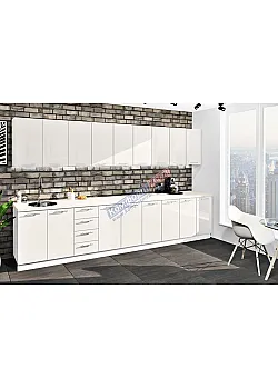 Готова кухня Комфорт Фарбований високий глянець 3,6 метра Білий