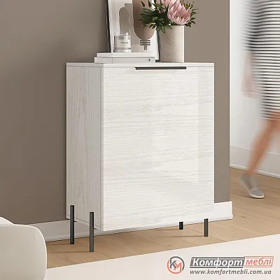 Модульна тумба Комфорт Flex 50 см ДСП фасад Дуб білений для взуття-0