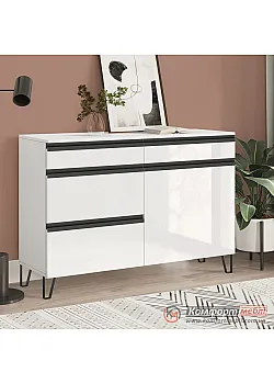 Тумба для одежды Комфорт Flex 1 м с ДСП фасадами Белый в коридор