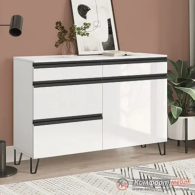 Тумба для одягу Комфорт Flex 1 м з ДСП фасадами Білий в коридор-0