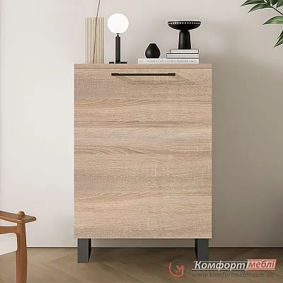 Тумба з дверками Комфорт Флекс 0.6 метра ДСП фасад Дуб сонома в прихожу-0
