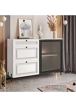 Комод буфет Комфорт Флекс 1 2 м крашеный МДФ Белый в коридор