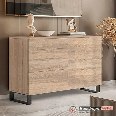 Комод-тумба Комфорт Flex 1200 мм з ДСП Дуб сонома в передпокій-0