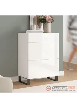 Комод минимализм Комфорт Flex 0,5 метра ДСП фасад Белый для белья
