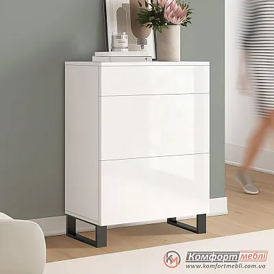 Комод мінімалізм Комфорт Flex 0,5 метра ДСП фасад Білий для білизни-0