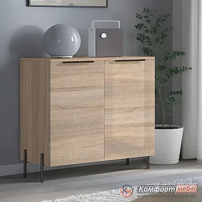 Комод-тумба Комфорт Флекс 0,8 метра ДСП фасад Дуб сонома в кабінет-0