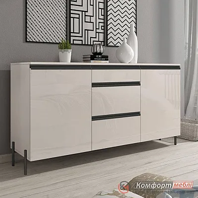 Комод з ящиками Комфорт Flex 1,5 м ДСП фасад Кашемір в кімнату-0