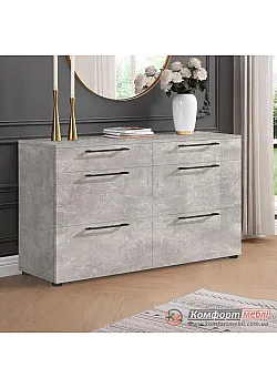 Комод с ящиками Комфорт Flex 1.2 м ДСП фасад Бетон светлый в прихожую