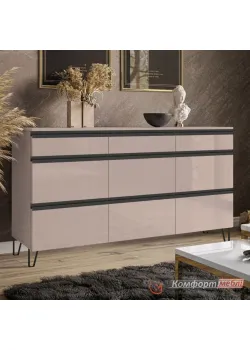 Современный комод Комфорт Flex 150 см с ДСП фасадами Тоффи в комнату.