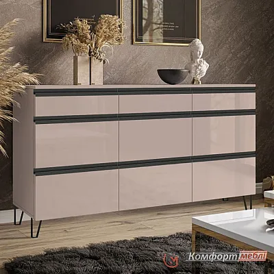 Сучасний комод Комфорт Flex 150 см з ДСП фасадами Тоффі в кімнату-0