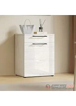 Маленькая тумба Комфорт Flex 60 см ДСП фасад Дуб беленый для принтера