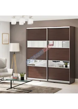 Шафа купе 1.0 метра Комфорт "Модель 3" 2 дверна венге