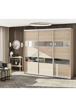 Шафа-купе 2300 мм Комфорт "Модель 3" 3 дверна дуб сонома