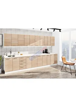 Готовая кухня Комфорт Эко 3.8 метра прямая Дуб натуральный