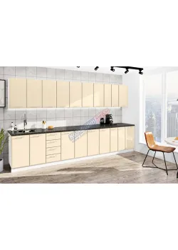 Готовая кухня Комфорт Хай-тек 3,8 м Крем