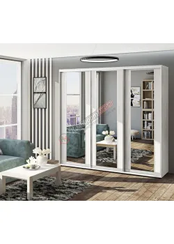 Шафа купе 2.4 метра Комфорт "Модель 7" тридверна світла