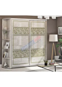 Шафа купе 90 см Комфорт "Валенсія" глянець дводверна світла