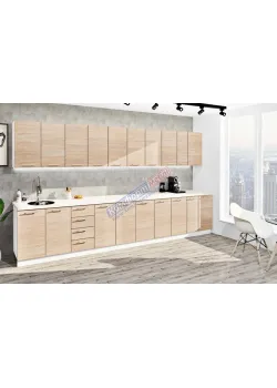 Готовая кухня Комфорт Эко 3.9 метра прямая Дуб натуральный