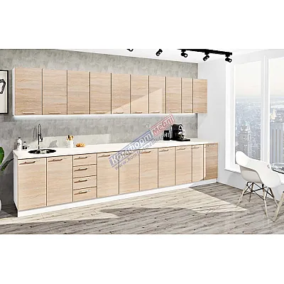 Готова кухня Комфорт Еко 3.9 метра пряма Дуб натуральний-0