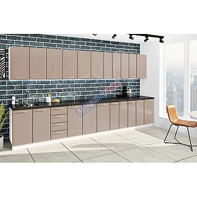 Готова кухня Комфорт Хай-тек 4,0 м Медовий-0